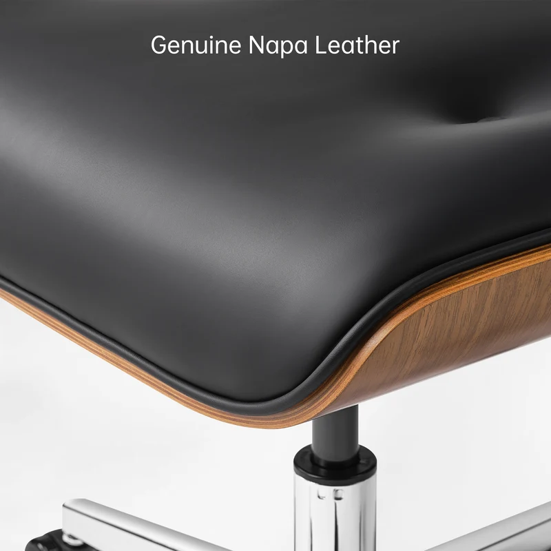 Mathias Leather Executive Chair with Ottoman