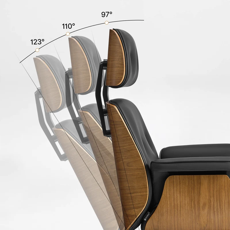 Mathias Leather Executive Chair with Ottoman