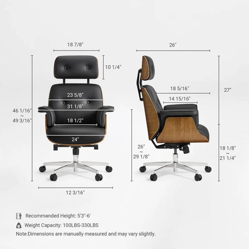 Mathias Leather Executive Chair with Ottoman