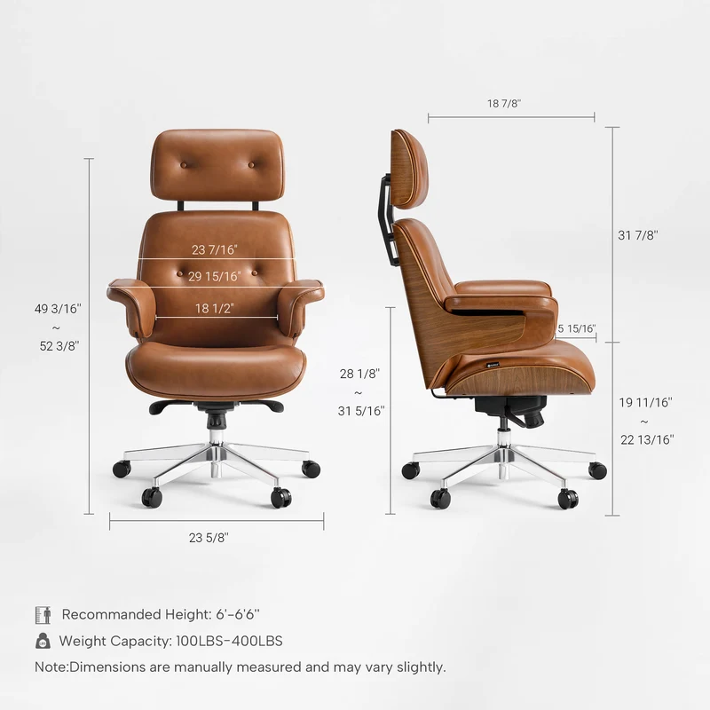 Mathias Leather Executive Chair with Ottoman