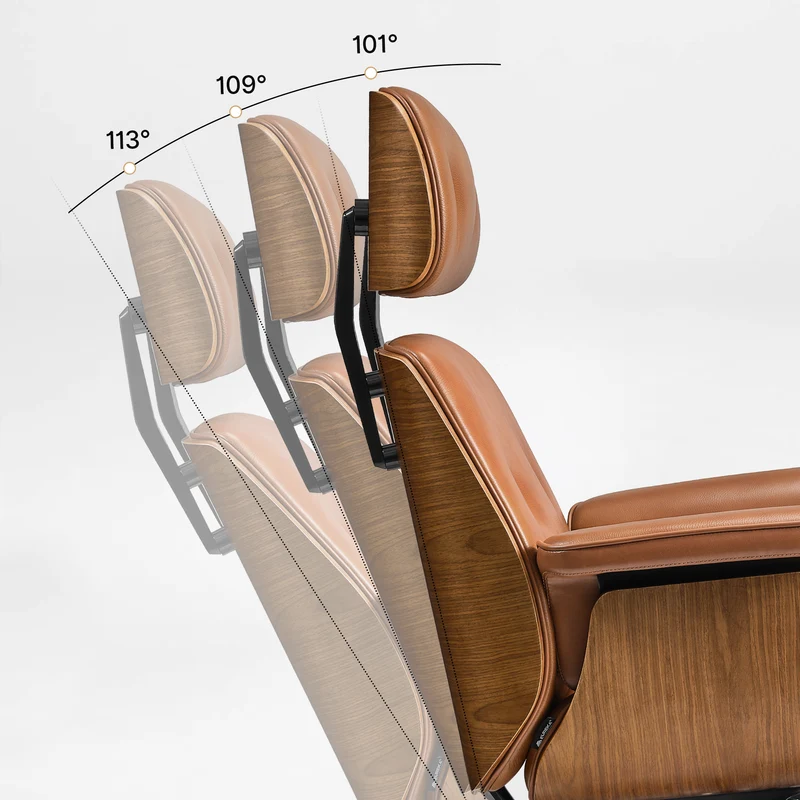 Mathias Leather Executive Chair with Ottoman
