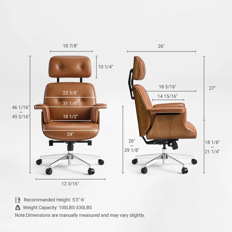 Mathias Leather Executive Chair with Ottoman