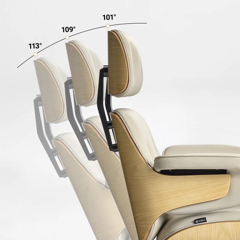 Mathias Leather Executive Chair with Ottoman