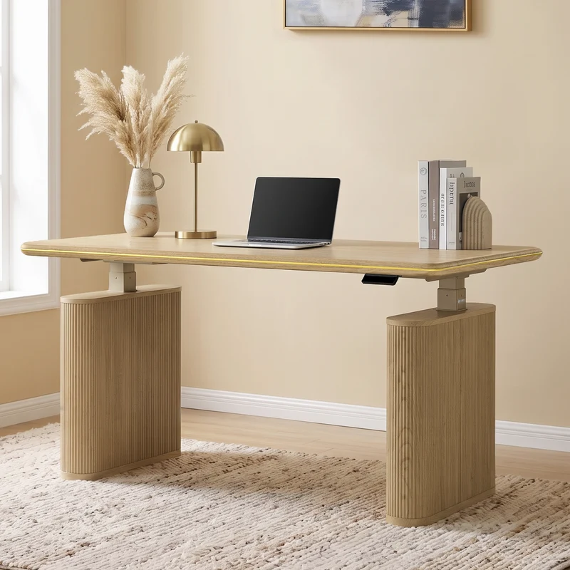 Opal Aurelia Fluted Standing Desk (60"x29")
