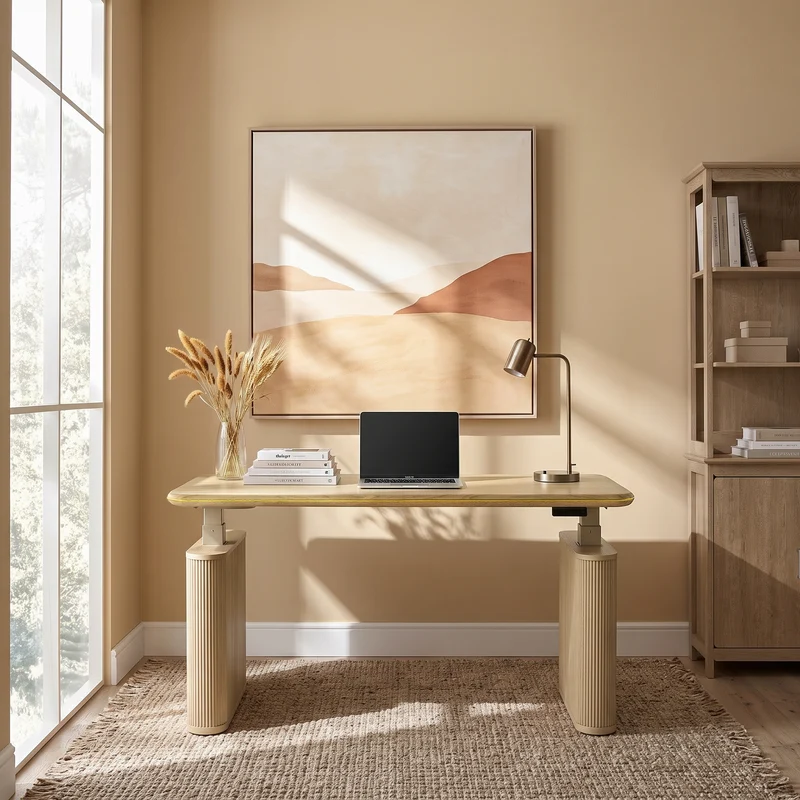 Opal Aurelia Fluted Standing Desk (60"x29")