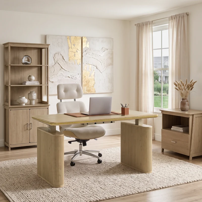 Opal Aurelia Fluted Standing Desk (60"x29")