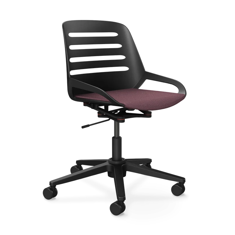 Aeris Numo Task Gestellfarbe schwarz Sitzbezug hellviolett meliert