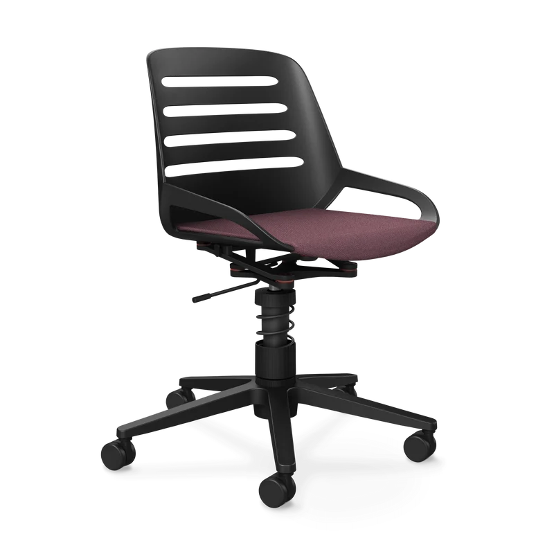 Aeris Numo Task Gestellfarbe schwarz Sitzbezug hellviolett meliert