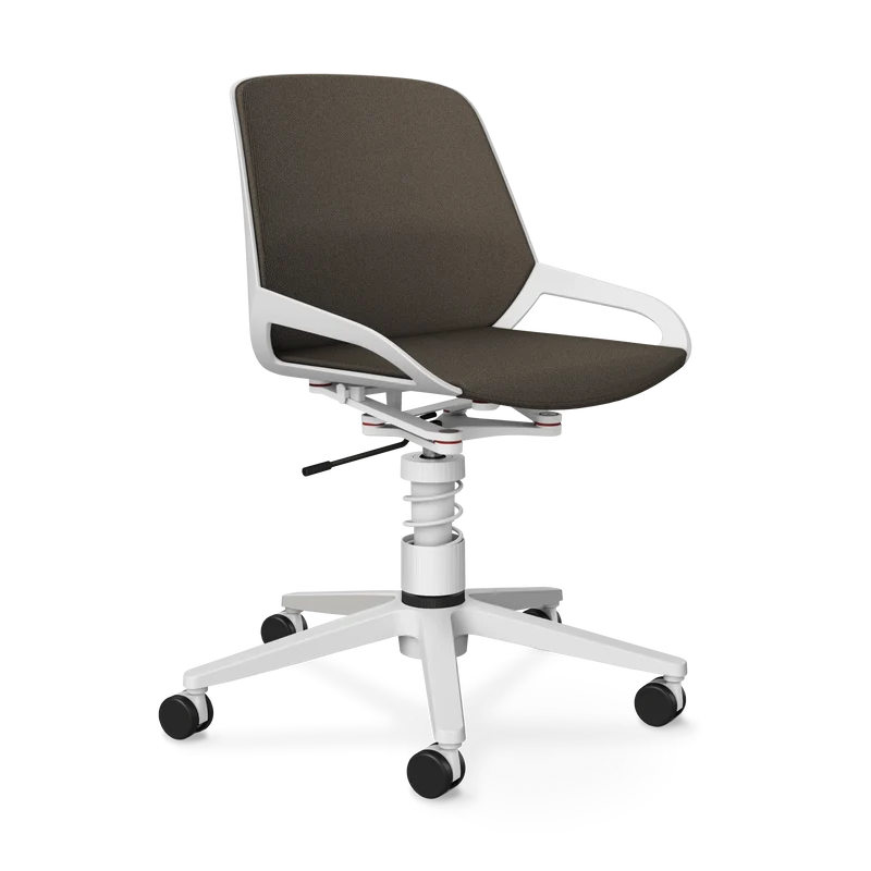 Aeris Numo Task Gestellfarbe weiß Sitzbezug braun meliert