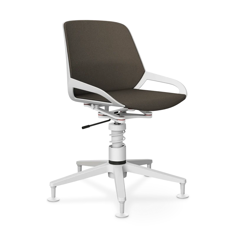 Aeris Numo Task Gestellfarbe weiß Sitzbezug braun meliert