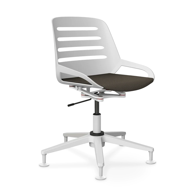 Aeris Numo Task Gestellfarbe weiß Sitzbezug braun meliert