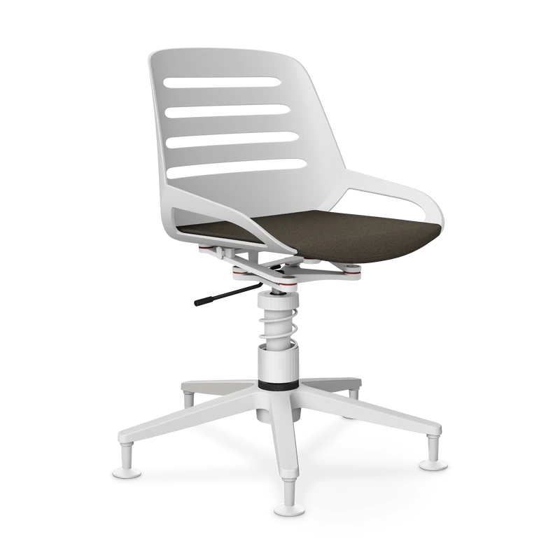 Aeris Numo Task Gestellfarbe weiß Sitzbezug braun meliert