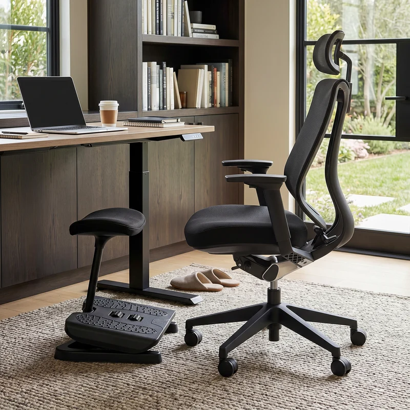 Dual-Level Ergonomic Office Foot Rest