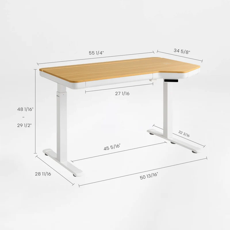 Prime Electric Standing Desk with RGB Lighting (55"x34")