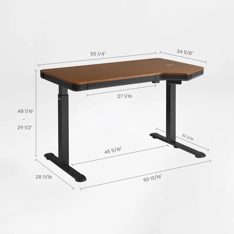 Prime Electric Standing Desk with RGB Lighting (55"x34")