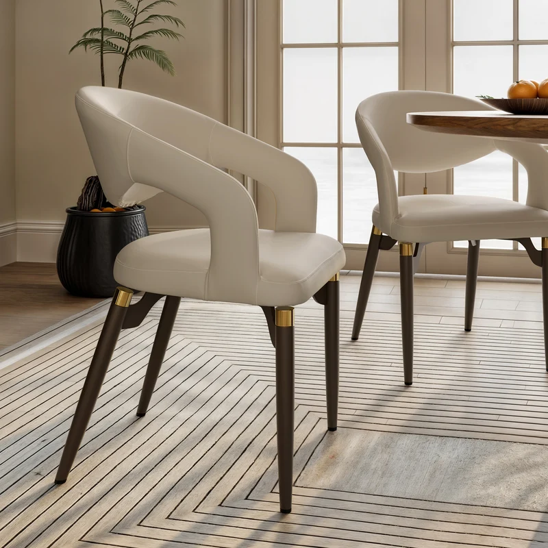 Chantilly Leather Dining Chairs, set of 2