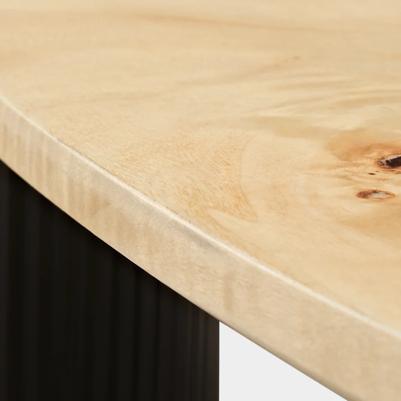 43" Birch Wood Veneer Coffee Table Set of 2