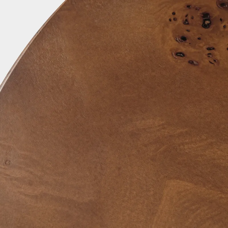 43" Brown Round Coffee Table Set of 2