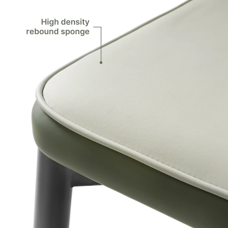Ember, Upholstered Dining Side Chair Set of 2, Gray & Bottle Green
