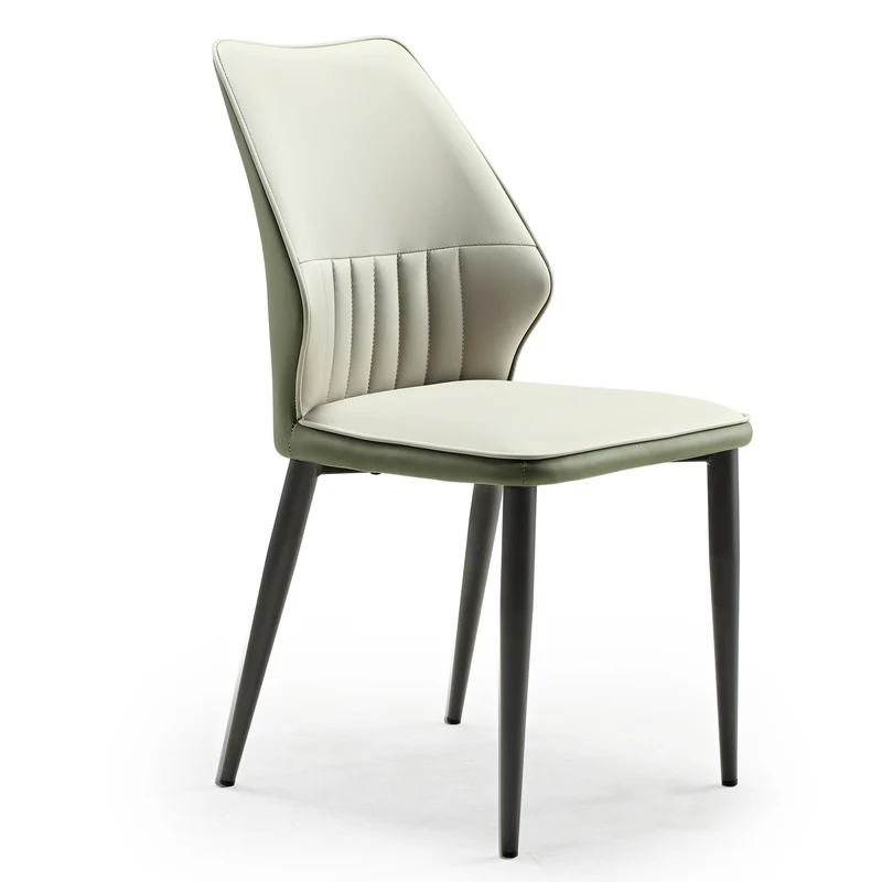 Ember, Upholstered Dining Side Chair Set of 2, Gray & Bottle Green