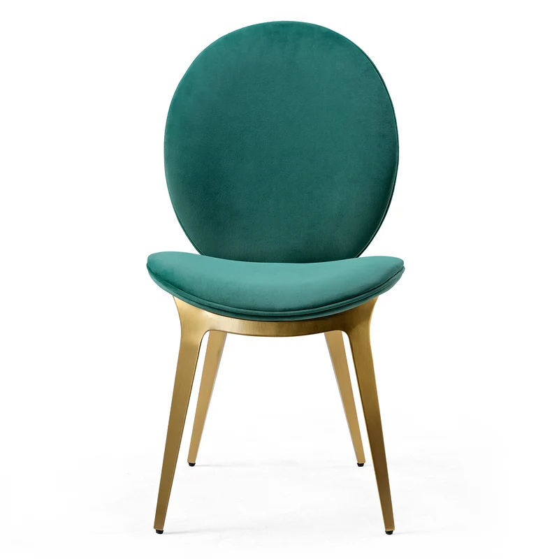 Kataleah, Velvet Dining Side Chairs Set of 2, Green