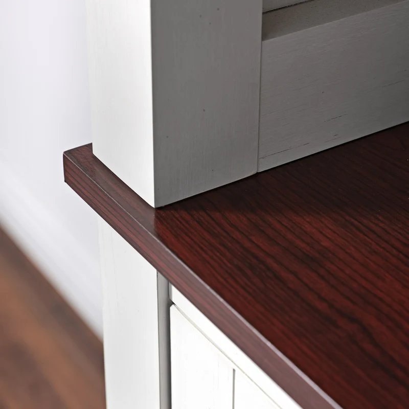 Ark ES, 71'' Display Bookshelf with Storage Cabinet, White