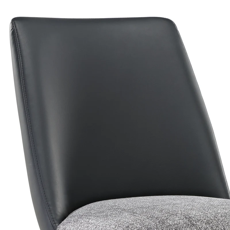 Solace, Upholstered Dining Side Chairs Set of 2, Black Gray