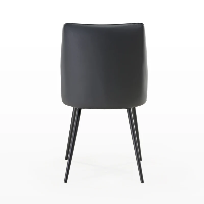 Solace, Upholstered Dining Side Chairs Set of 2, Black Gray