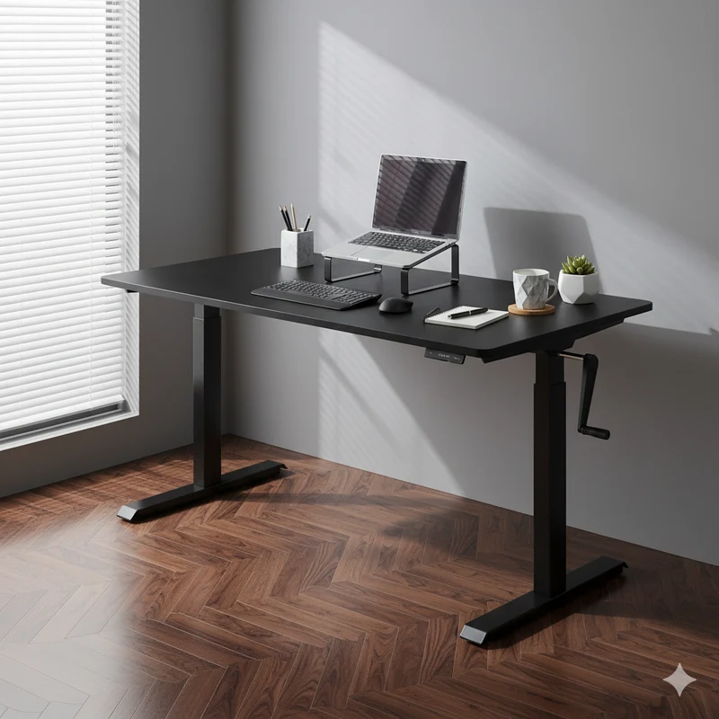 Höhenverstellbarer Schreibtisch manuell MO Casa Mo One Plus per Kurbel - 70 kg Maximalbelastung