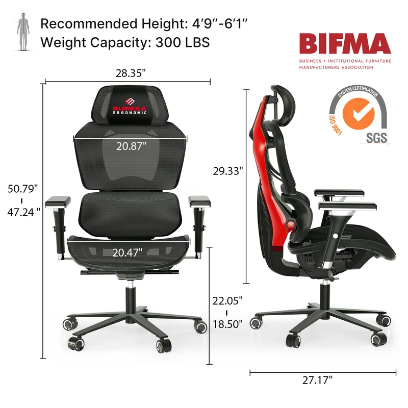Professional Set: Aero Pro Standing Desk, Chair & Accessories