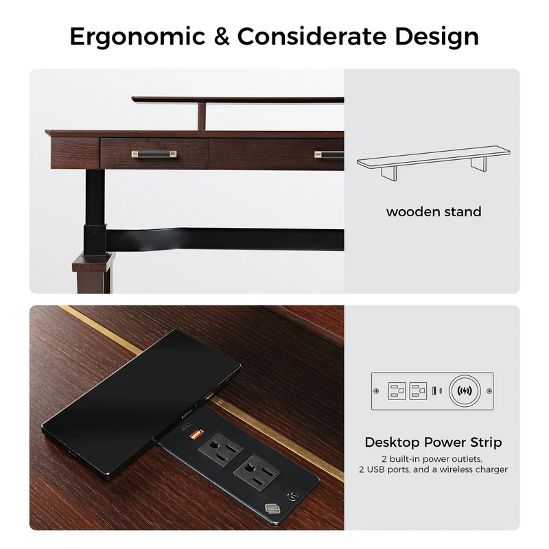 Executive Office Set: Ark SWS Pro Standing Desk & Executive Office Chair
