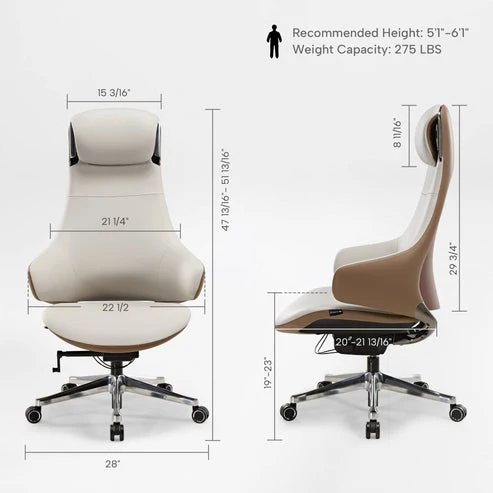 Executive Office Set: Ark SWS Pro Standing Desk & Executive Office Chair