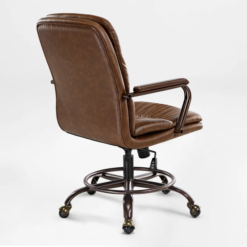 Home Office Set: Ark Lite Standing Desk & PU Leather Chair