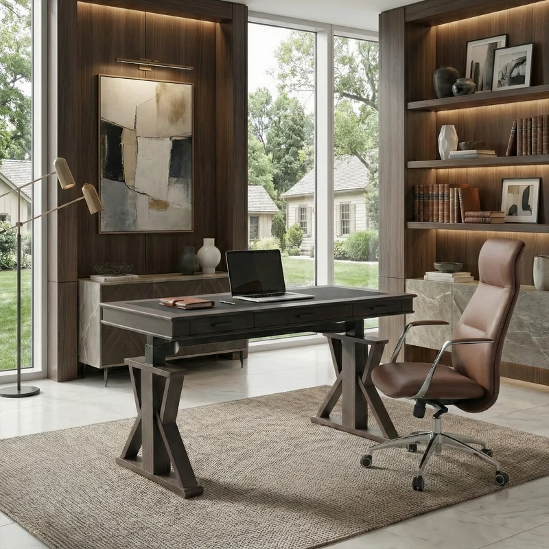 Executive Office Set: Ark X Standing Desk & Executive Office Chair