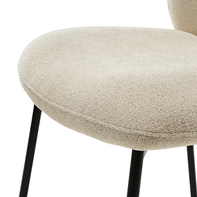 Sage, Upholstered Dining Side Chairs Set of 2, Off-White