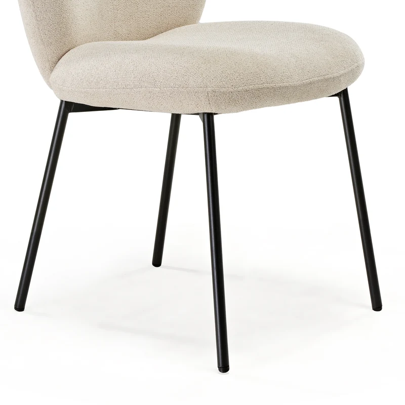 Sage, Upholstered Dining Side Chairs Set of 2, Off-White