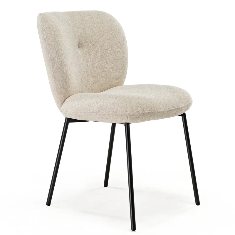 Sage, Upholstered Dining Side Chairs Set of 2, Off-White