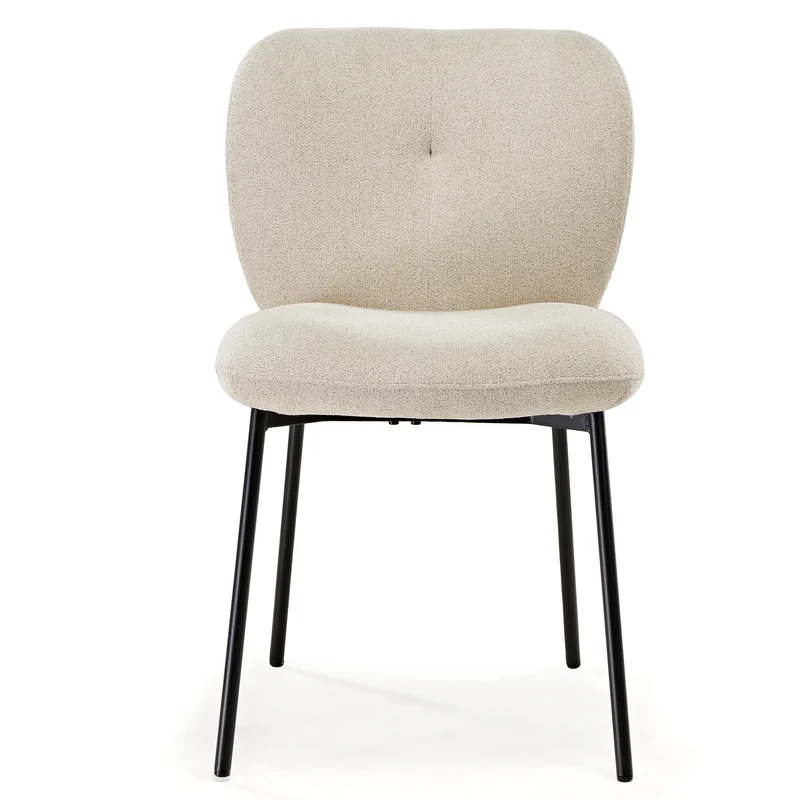 Sage, Upholstered Dining Side Chairs Set of 2, Off-White