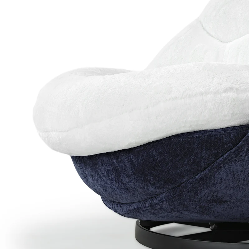 Gloria, Soft Upholstered Swivel Lounge Chair, White