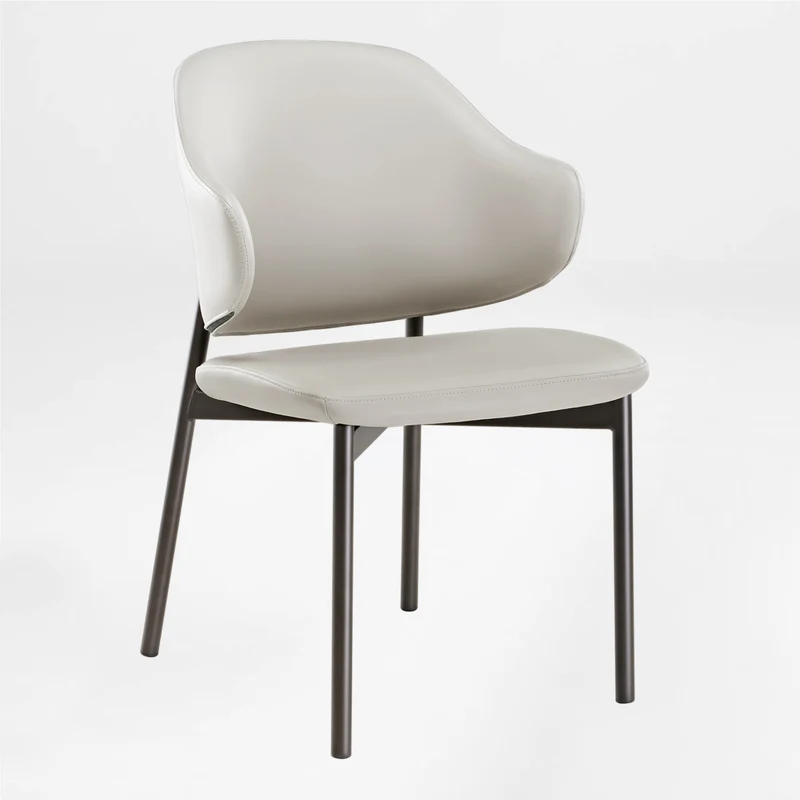 Noble, Upholstered Dining Side Chairs Set of 2, Gray
