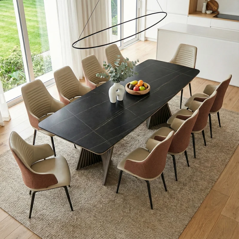 Juliet, Dining Arm Chairs Set of 2, Brown/Blue