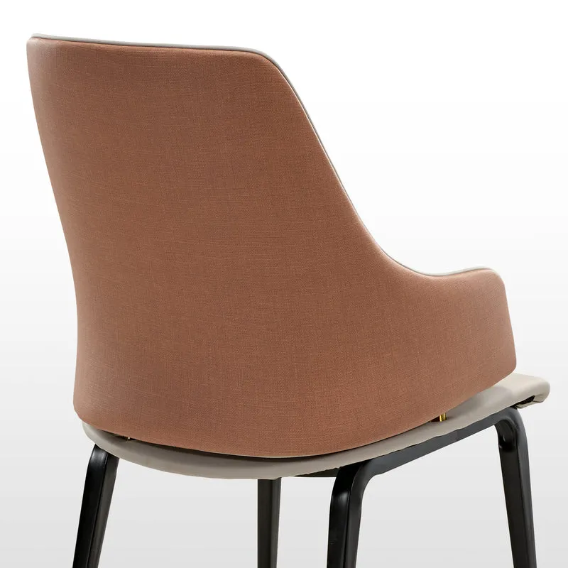 Juliet, Dining Arm Chairs Set of 2, Brown/Blue