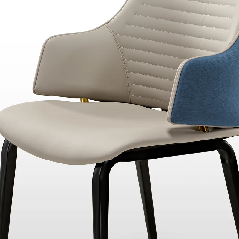 Juliet, Dining Arm Chairs Set of 2, Brown/Blue