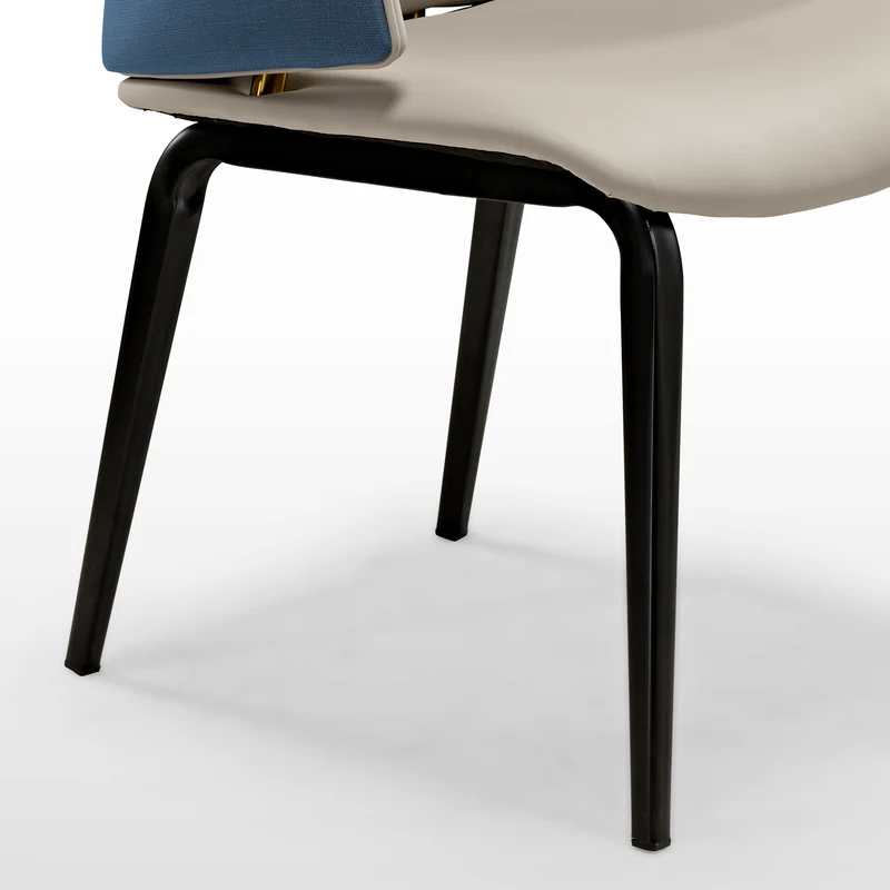 Juliet, Dining Arm Chairs Set of 2, Brown/Blue