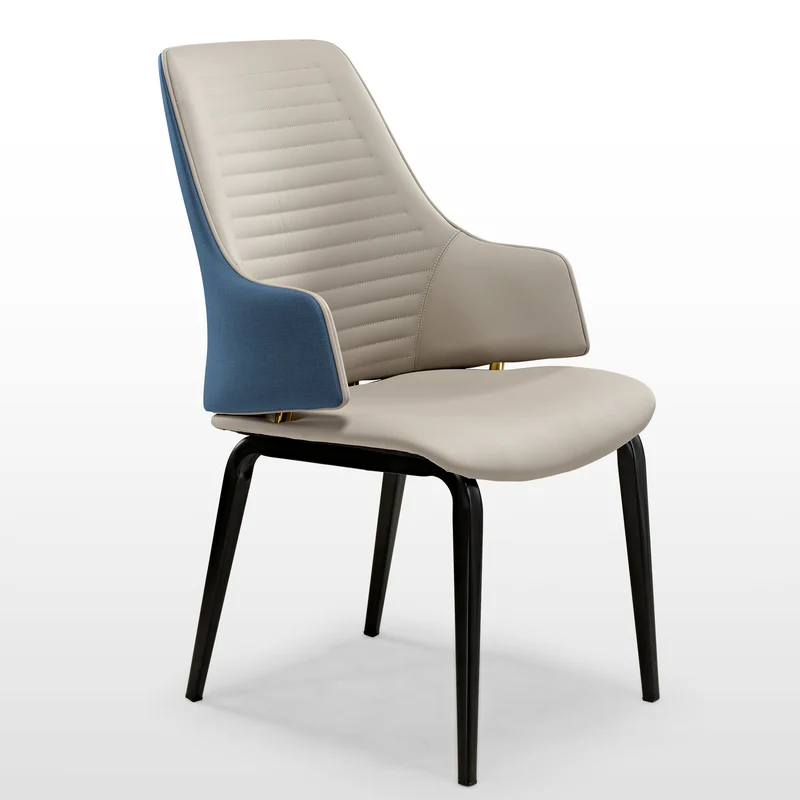 Juliet, Dining Arm Chairs Set of 2, Brown/Blue