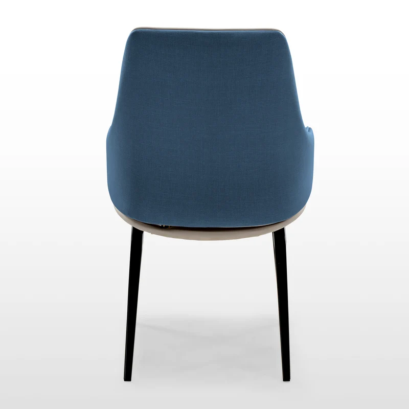 Juliet, Dining Arm Chairs Set of 2, Brown/Blue