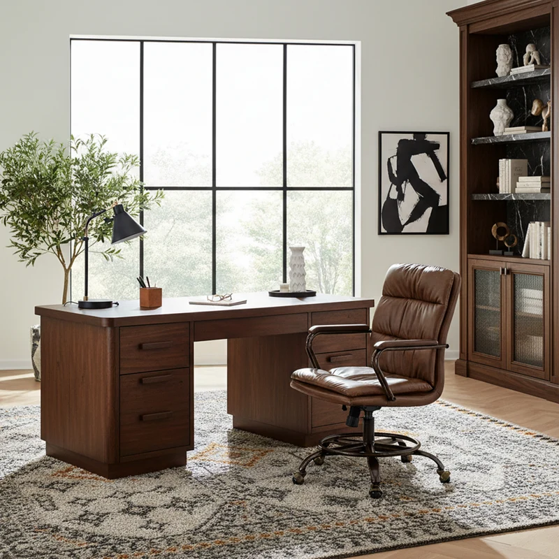 Regal, PU Leather Home Office Chair