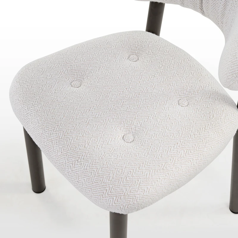 Nibbles, Upholstered Dining Side Chairs Set of 2, White