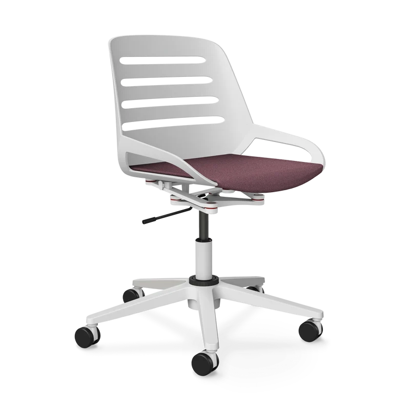 Aeris Numo Task Gestellfarbe weiß Sitzbezug hellviolett meliert