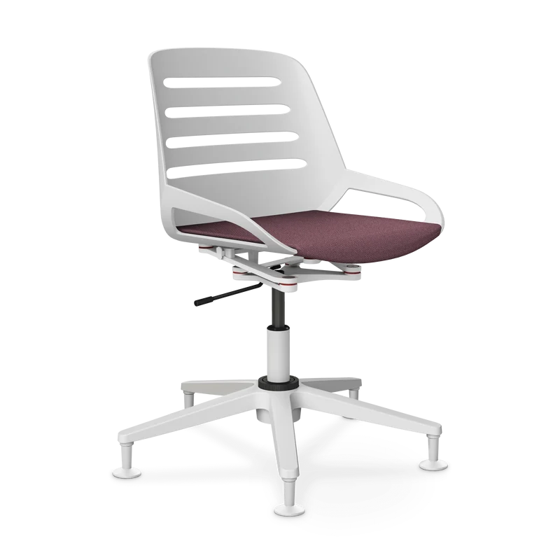 Aeris Numo Task Gestellfarbe weiß Sitzbezug hellviolett meliert